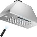 IKTCH 30 inch Built-in/Insert Range Hood 900 CFM, Ducted/Ductless Convertible Duct, Stainless Steel Kitchen Vent Hood with 4 Speed Gesture Sensing&Touch Control Panel(IKB01-30)