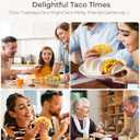 2 Pack Silicone Taco Holder Plates with Metal Reinforced Frame, Reusable Taco Holder Silicone Taco Plates for Hard and Soft Tacos, Taco Serving Plates for Party, Dishwasher-Safe Taco Holders Set of 2