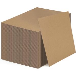 Calenzana 8x10 Corrugated Cardboard Sheets Set of 100, Flat Card Boards Inserts for Crafts, Packing, Shipping, Moving, Mailing