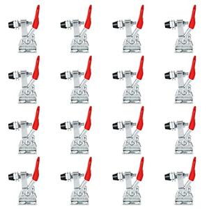 Acrux7 8 Pack Toggle Clamp, Small Toggle Clamps 60lb Holding Capacity 201-L Horizontal Adjustable Toggle Clamp Quick Release Hold Down Clamps for Woodworking, Smoker, Doors, Cabinets, Tool Boxes