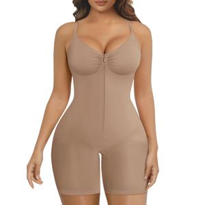 SHAPERX Women's Shapewear Bodysuit Tummy Control Seamless Zip-Up Body Shaper Waist Defining Silhouette (2XL)