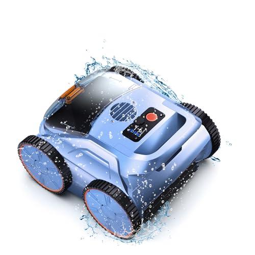 (2025 New) Robotic Pool Vacuum, Robotic Pool Cleaner for Inground Pools, Pool Robot with Smart Navigation, Floor/Wall/Waterline Cleaning, 180 Mins Runtime for Pool Up to 2100 Sq.ft