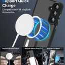 2 x Magnetic Case for Samsung Galaxy S22 Plus Case Fit for MagSafe, Slim Protective for Galaxy S22 Plus Phone Case S22Plus Non-Fingerprint Translucent PC Back TPU Bumper-Frosted Black