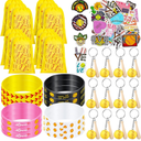 84 Pcs Softball Party Favors Set, Including 10 Softball Drawstring Bags 12 Softball Bracelets 12 Softball Keychain and 50 Softball Stickers Decal Softball Gifts Stuff for Sport Birthday Party Decor