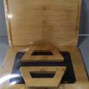 2 Pack Couch Arm Tray,Bamboo Folding Sofa Tray,Sofa Armrest Trays Clip-On Couch Desk for Drinks,Snacks,Phone,Remote ControlNatural