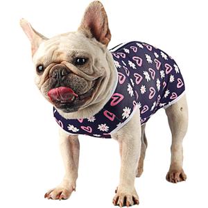 Dog Surgery Suit Female Spay Recovery Suit for Dogs Surgical Recovery Suit for Female Dog Neuter Recovery Suit Male Dogs Onesie for Surgery Fits Small Medium Dog Love/Flower/Small