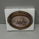 Vintage Picture Frames 5x7 Ornate Bronze Antique Pictue Frames with Real Glass Cover for Wall & Tabletop Display Victorian Home Decor Gallery Wall Decor,Oval (7X5)