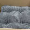 HIGOGOGO Tufted Corduroy Recliner Seat Cushion for Elderly, High Density Foam Large Square Seat Cushion for Recliner Chair, Floor Pillow, Office Chair, Car, No Pressure on Thighs, 20x20x4