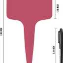 2 x Plant Labels 200 Pcs Yuanling T-Type Plastic Garden Tags Waterproof Plant Sign Stakes Nursery Garden Makers for Seedlings Flower Vegetables Herb Potted Belt Permanet Marker Pen (Red)