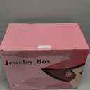 Poyilooo Jewelry Box Organizer, Solid Wood Jewelry Boxes for Women for Storage & Display Necklace Ring Earring Bracelet, Rustic Style Jewelry Organizer Box for Women Gifts (Weathered White)