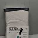 100% Blackout Shield Linen Blackout Curtains for Bedroom 84 Inches Long, Back Tab/Rod Pocket Living Room Drapes, Thermal Insulated Blackout Curtains 2 Panels Set, 50" W x 84" L, Cream