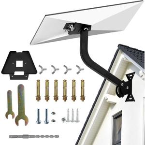 Starlink Gen 3 Roof Mount Adjustable Pivot Wall Mount for Starlink Gen3 Heavy Duty Pole Mounting Kit with Metal Gen 3 Pipe Adapter for Standard V3 Dish (Black)