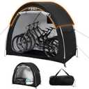 Bike Storage Shed with Rain Cover,2X Sturdy 600D Polyester Cloth,Waterproof Outdoor Bicycle 2-3 Bikes Tent,Waterproof Zipper,Garden Tools,Toys,Backyard Mowers Shelter,8X Windproof Ropes