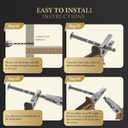 Haliwu 6 Pack Antique Brass Cabinet Knob Soild Zinc Alloy Dresser Knobs for Dresser Drawer (1.06 inch (27mm), Champagne Bronze)