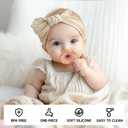 Garkoko Baby Pacifiers 0-6 Month, Breast Like Shape Soft Silicone Newborn Pacifiers 0-3 Months with Large Air Holes, BPA-Free, 5pcs