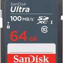 SanDisk 64GB Ultra SDXC UHS-I Memory Card - 100MB/s, C10, U1, Full HD, SD Card
