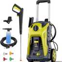 Electric Pressure Washer 4800PSI-Max 2.9GPM Pressure Washer with 25 Foot Hose, 16.4 Foot Power Cord, Soap Tank Car Wash Machine Yellow Ideal Cleaning for Patio.