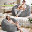 Homguava 5FT Bean Bag Chairs for Adults,Giant Adult Bean Bag Chair,BeanBag