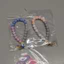 Landical 3 Pack Silicone Beaded Phone Wrist Strap Keychain Bracelet Cute Car Key Chain Hand Free Chain Bracelet for Women(Light Color)