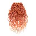 8Packs Faux Locs Crochet Hair 18Inch Crochet Locs With Curly Ends,Orange Crochet Hair Soft Locs Boho Faux Locs Crochet Braids Synthetic Dreadlock Extensions(Orange, 18Pack of 8))