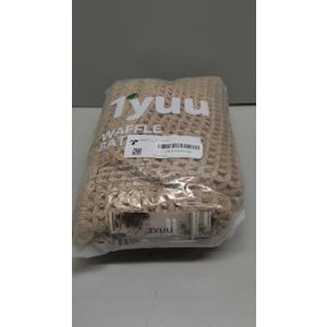 Waffle Bath Mat, Boho Bathroom Rugs Non Slip Washable Super Absorbent Quick Dry Farmhouse Bathroom Decor, 36"x24" / 3' x 2' Khaki