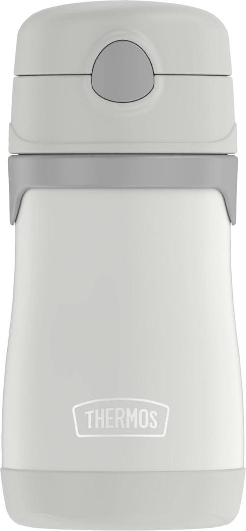 THERMOS BABY 10 ounce Stainless Steel Vacuum Insulated Straw Bottle, Gray