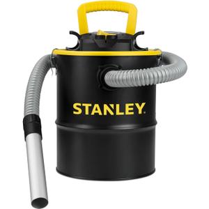 STANLEY Ash Vacuum Cleaner, Portable 4 Gallon Capacity Ash Vac Canister, Powerful 4 Peak HP Horsepower Motor, Ideal for Pellet Stoves, BBQ Grills, Wood Stoves, Fireplaces, Fire Pits, SL-18184