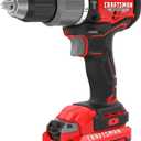 CRAFTSMAN V20 Cordless Hammer Drill Kit, 1/2 inch, 2 Batteries and Charger Included (CMCD732D2)