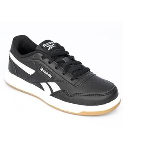Reebok Boy's Court Advance Sneaker, Black/White/Gum, Little Kid 5
