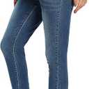 Foucome Women's Maternity Jeans Over The Belly Comfy Stretch Slim Jeggings Pregnancy Pants with Pockets XL