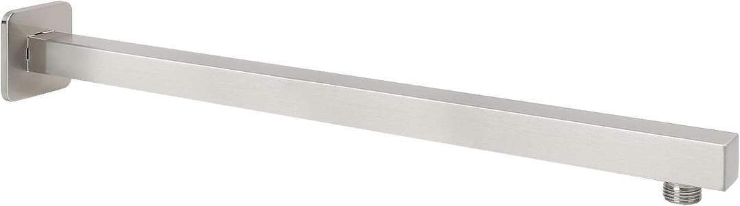 HarJue Shower Arm, Rain Shower Head Extension Extender, With Flange and Teflon Tape, Made of Thicken Stainless Steel for Bathroom Rainfall Shower (20 Inch, Brushed Nickel)