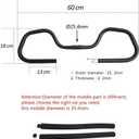 UPANBIKE Trekking Cycling Mountain Bike Road Bicycle Butterfly Handlebar With Sponge (φ25.4mm 31.8mm)