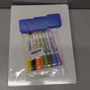 Set of 12 Small White Board Dry Erase Boards Classroom Pack 9" x12 Double Sided Personal Whiteboards for Teachers Lapboards Mini Whiteboard Erasers Incl and Colors Pens