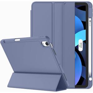 ZryXal iPad Air 11 Inch Case M3 2025 / M2 2024, iPad Air Case 5th Generation/4th Generation 2022/2020 10.9 Inch [Support Touch ID and Auto Wake/Sleep](Lavender)