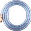 Siphon Hose Pump, Manual Hand Fuel Transfer Pump for Gasoline Gas Oil Fuel Petrol Diesel Fluid Water, 1/2" Valve Virgin Grade Tubing Safe with Brass Connector (1/2" Blue 6 FT)