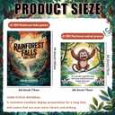 2 x Huwena 8 Pack Rainforest Theme Posters for Vbs 2026, 39 x 28 Inch Large Rainforest Falls Posters 28 x 28 Jungle Animal Poster Pack for Rainforests Church Classroom Party Decor Vacation Bible Learn, 39.4 x 28.3 Inch