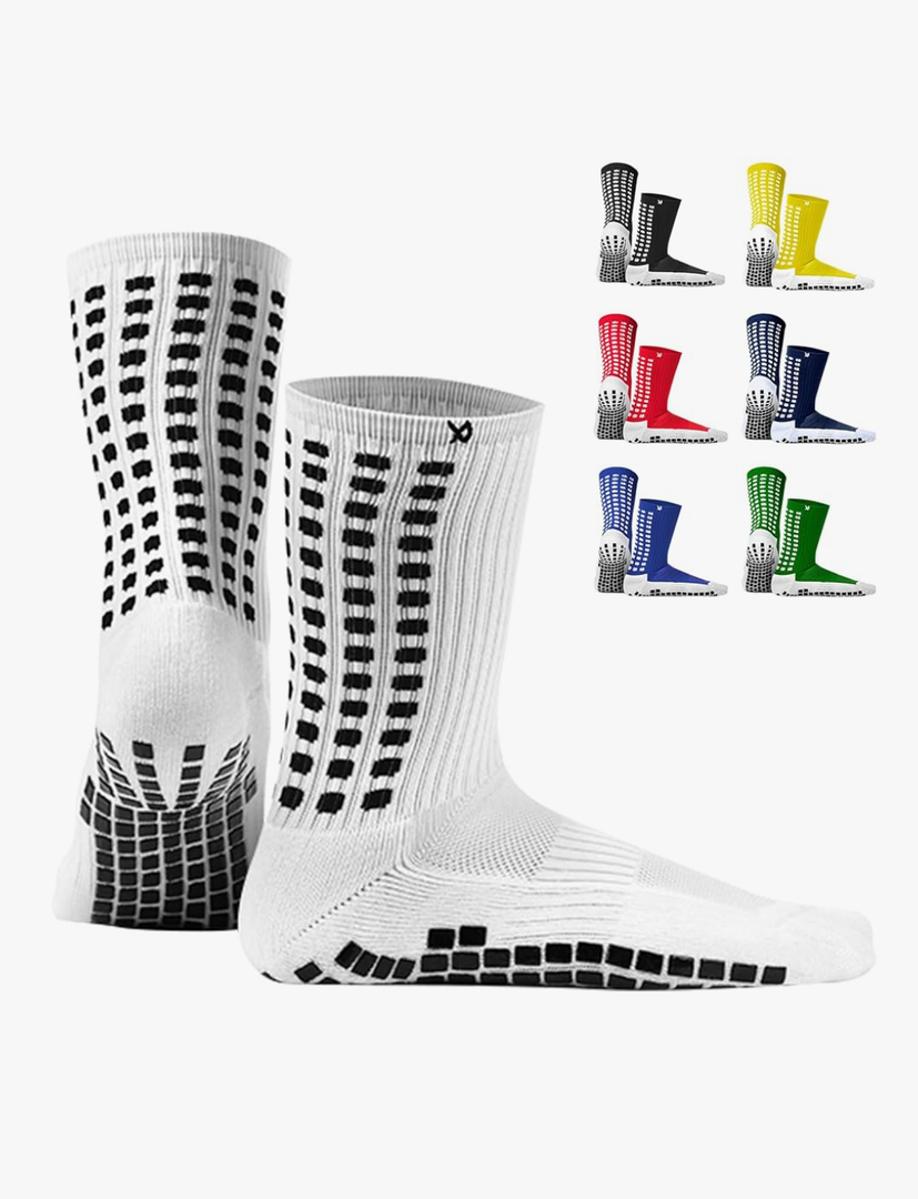 Lux Dual Grip Socks - Soccer Grip Socks for Men and Women. GripArray Performance & Comfort, Size L