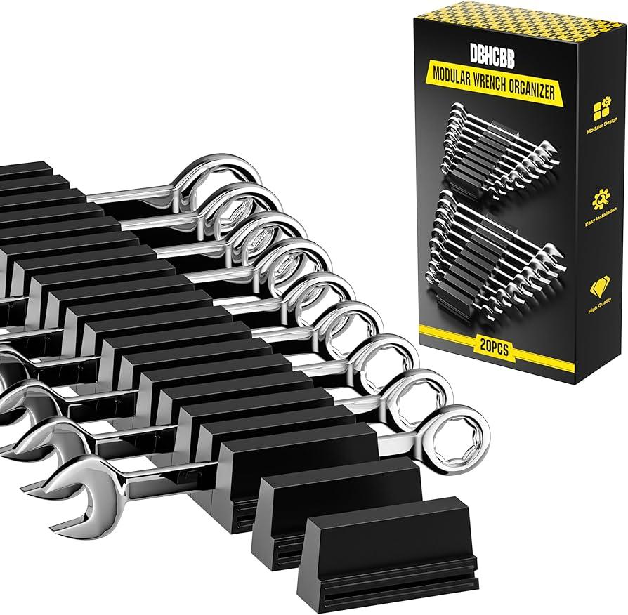Modular Wrench Organizer, Customizable Organizer Set for Tool Box, Wrench Holder for Tool Drawer Storage or Workshop(Comes in a colorful box of 40)
