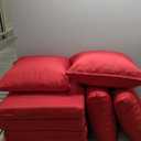 MRUAKA Outdoor Cushions for Patio Furniture, 4'' Replacement Cushions for Outdoor Furniture, Set of 4 Water-Resistant Outdoor Sectional Cushions for Sofa Couch Chair 