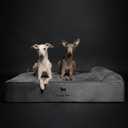 NOAH & PAW Large Dog Bed, 35x25x8.7 Inch, Orthopedic Dog Beds, Eggshell Memory Foam Infused with Cooling Gel, Water Resistant, Machine Washable, Includes Inner Cover (Velvet Collection)