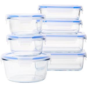 Box wiContainer Basics Leak-Proof Glass Locking Lids Food Storage Containers 4 Pcs