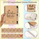12 Set Employee Appreciation Gifts Bulk, Thank You Gift Inspirational Notebook for Team Volunteer Nurse Coworker Teacher Students, Notepad with Bamboo Pen Bulk (12, teacher)