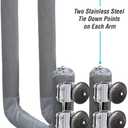 Magma Kayak/SUP Boat Rack R10-626 - 304 Stainless Steel Storage for Kayaks & Paddle Boards - Fits Standard Round Rail - Includes Padding & Tie-Down Points - Quick-Release Knob System