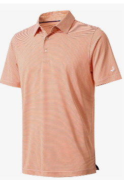 Mens Golf Shirt Moisture Wicking Dry Fit Performance Sport Short Sleeve Striped Golf Polo Shirts for Men, Size 2XL