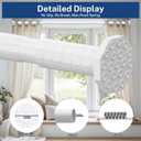 Tension Shower Curtain Rod 51-128" Heavy Duty No-Drill Rustproof White | Adjustable Spring Rod for Window, Patio, Shower, Garage. Holds 55LB, Non-Slip. Easy Install for Apartments/Renters