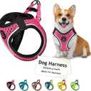 DOCO No Pull Dog Harness for Dogs | Adjustable Choke-Free Dog Vest with Breathable Air Mesh | Lightweight & Reflective for Training & Daily Walks Pink, Medium (Chest 1617 in, 1015 lbs)