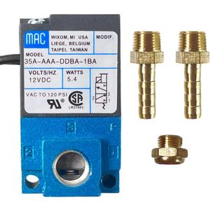 3 Port Boost Control Solenoid Valve, Replacement for MAC Valve 35A-AAA-DDBA-1BA, 12V DC 5.4W High Flow Electronic Boost Controller for Turbocharged Cars & Trucks