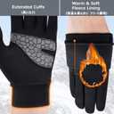 Azarxis Kids Snow Ski Gloves, Children Winter Waterproof Windproof Warm Touchscreen Snowboard Gloves for Boys & Girls (7-8 Years Old, #07 Black)