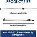 Adjustable Bimini Top Rear Support Poles Bimini Top Replacement Parts Fit Most Types of 3 Bow 4 Bow Bimini Top,Marine Grade Aluminum Extension Top Poles