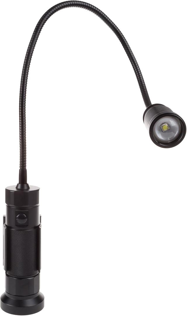Stalwart CREE LED Work Light - 550 Lumen Magnetic Light Lamp with Flexible Gooseneck - Portable LED Lamp for Sewing, Crafting, or Workbench (Black)